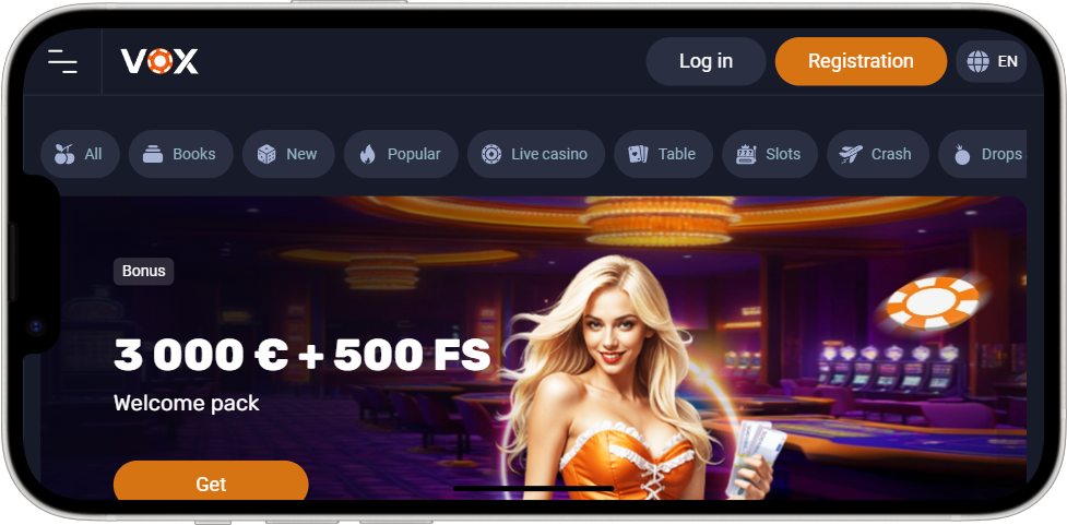 Download Vox Casino app for iPhone